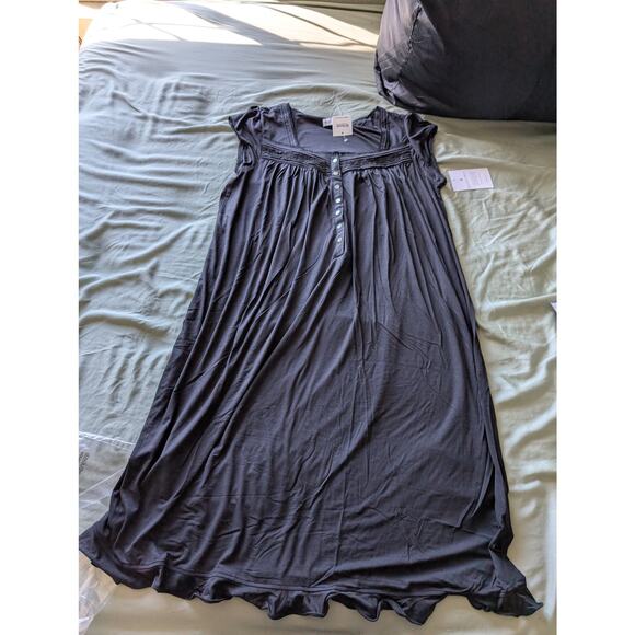 NWT Eileen West ICONIC BLACK TENCEL MODAL WALTZ NIGHTGOWN - BLACK  Size S - Picture 1 of 7
